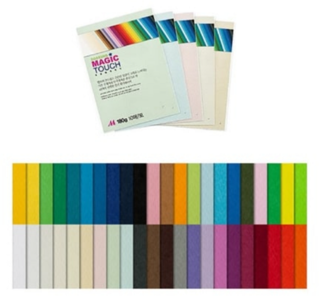 두성종이 A4 단면머메이드지 매직터치 10매입, 121 다홍색