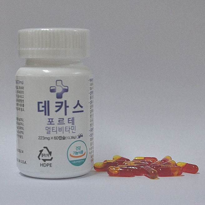 지용성 비타민 데카스 포르테 멀티비타민 (DEKAs Forte Multivitamin) 의사추천, 1개, 60정