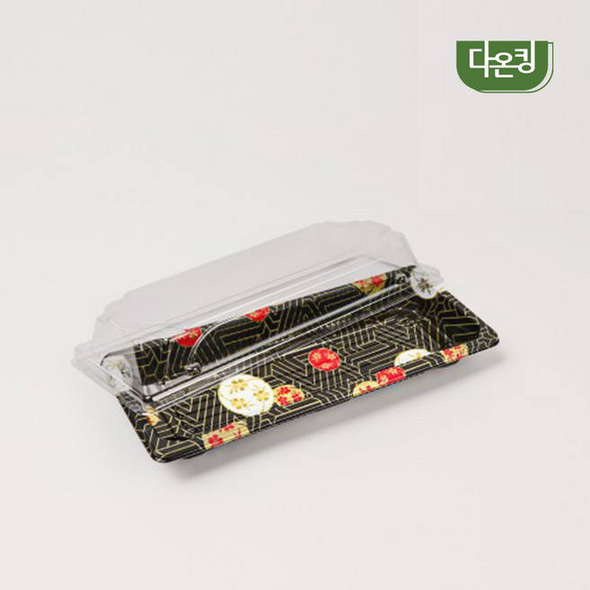 다온킹(소량)사각 초밥용기 HP-02 체리 1세트 100개 합세트