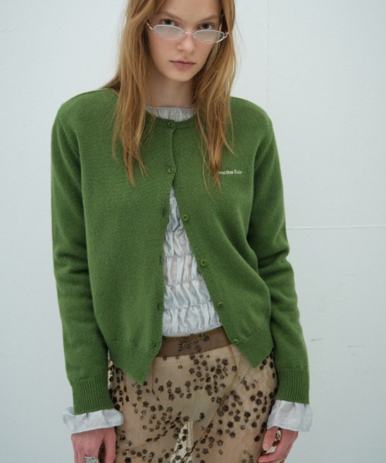 [국내정품] 오버듀플레어 OVERDUE WOOL CARDIGAN_FOREST GREEN 103489