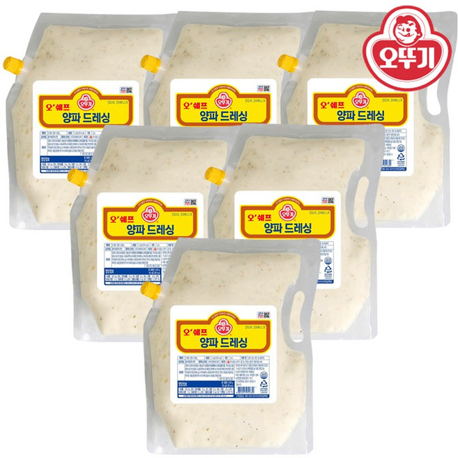 오쉐프양파드레싱 2kg(박스)/오뚜기, 6개, 2kg