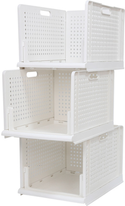 접이식 의류 정리대 특대형, 화이트, 4개