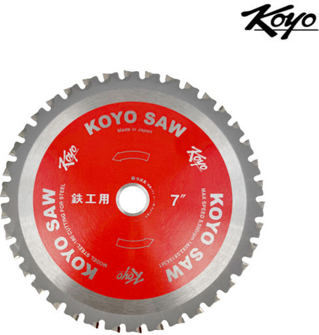 [KOYO] STEEL-180 / 코요 금속용 원형톱날 7인치 180mm 38날, 1개