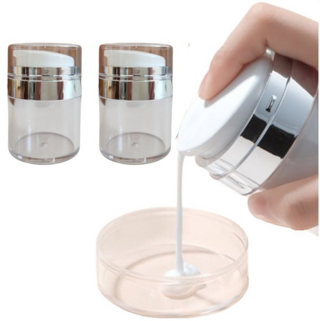 라워스 손쉬운펌핑 진공 크림 공병, 2개, 반투명30ml