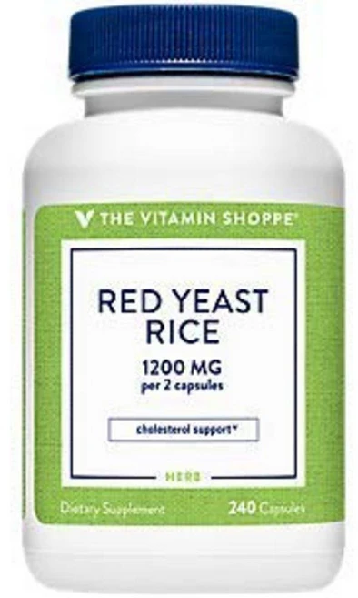 더비타민샵 레드 이스트 라이스 홍국 1200mg 캡슐 The Vitamin Shoppe Red Yeast Rice, 1개, 240정 - 쿠팡