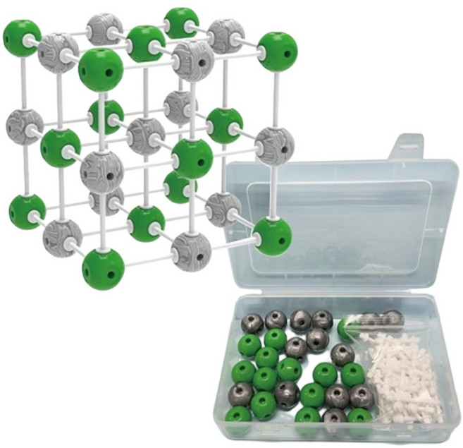 고등학생용 화학결합식 염화나트륨 결정구조 모형 공막대구조 기초과학 과학관, 1세트