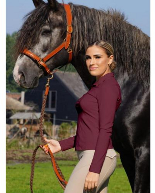 승마복 승마자켓 승마부츠 말부츠 여성용 승마 셔츠 부드러운 긴 소매 상의 라이더 쇼 베이스레이어 티셔츠 의류 착용 패션, 18) WineRed - M, 1개