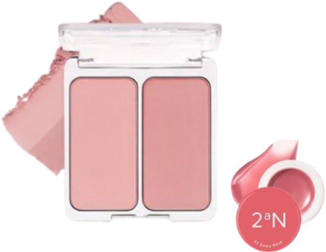 투에이엔 듀얼치크 (디어 로즈+립앤치크미니) 기획, 1개, 디어 로즈+립앤치크미니