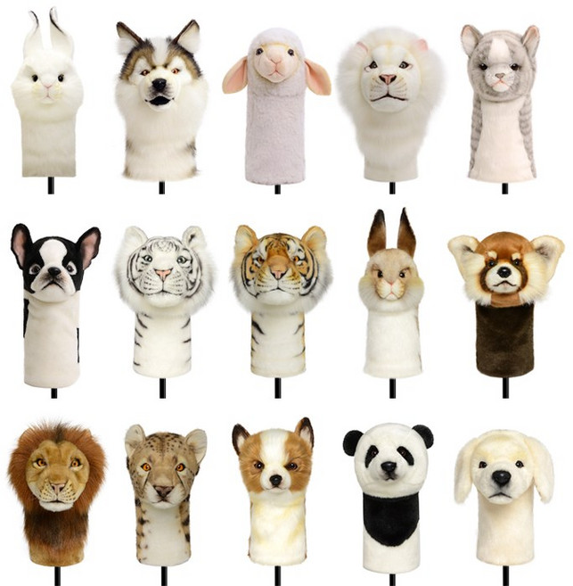 그린피플 ZOO 애니멀 실사 드라이버커버 15종(택1) 골프클럽커버 헤드커버 귀여운 동물인형, 1개, (2) 허스키