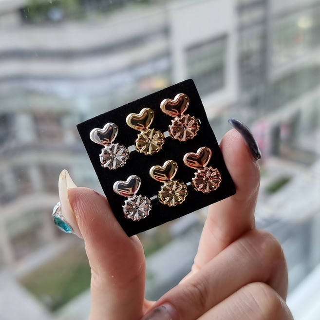 [1+1] 현블러썸 늘어남 방지 귀걸이 뒷마개 뒷침 클러치 침 귓볼 실리콘 라운드 하트 고무 투명 이수열 귀찢어짐 귀이수열 무거운