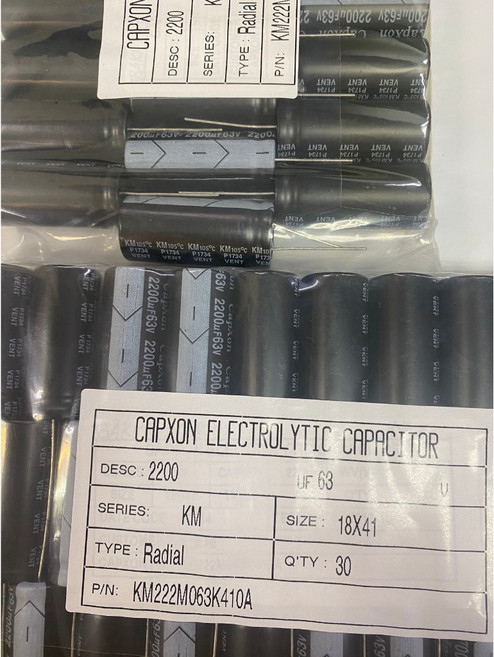 CAPXON 凱普松 電解電容 2200uF/63V 18x40mm 18x41mm, 1個, 2200uF/63V 18*41mm