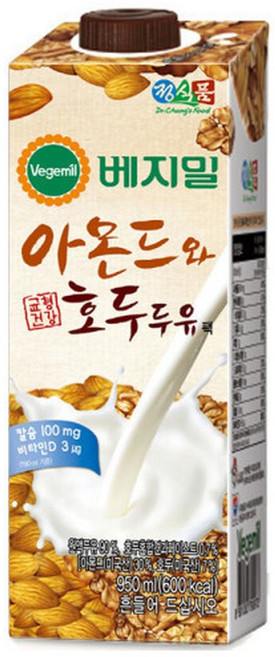 베지밀 아몬드와 호두 두유 950ml 12개