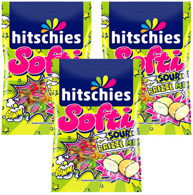 히치스 소프티 사우어 브리즐 믹스 캔디, 3개, 90g