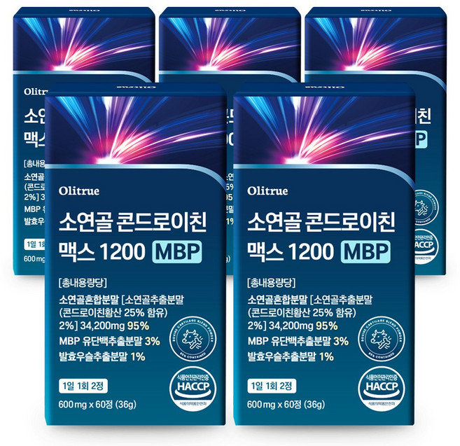 소연골 콘드로이친 mbp 95% 해썹인증, 5개, 60정