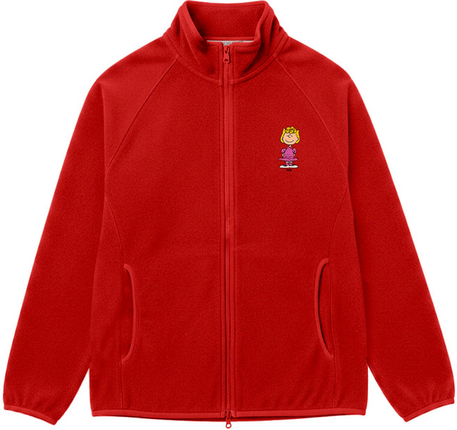 엠제이스타 남녀공용 미니피너츠 후리스 집업 자켓 남성 여성 데일리 아우터