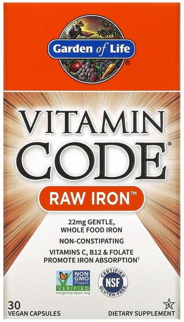 Garden of Life (가든 오브 라이프) Vitamin Code 무가공 아연 베지 캡슐 30정, 1개 - 쿠팡