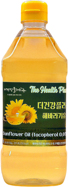 더건강플러스 해바라기유 비타민E 토코페롤 함유 식용유 요리 튀김 볶음용, 1개, 1L