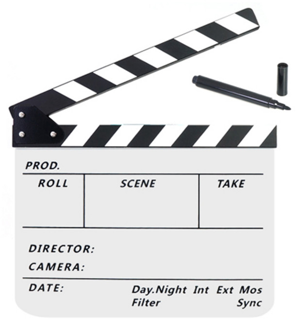 호루스벤누 클래퍼보드 슬레이트 CB30P 화이트블랙+펜, 1개