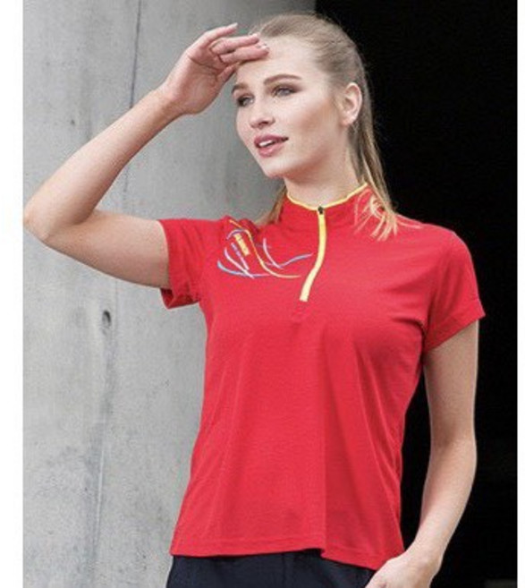 衣貳山 女款短袖運動衣 素面 登山休閒 立領 排汗透氣快乾