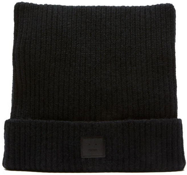 아크네 스튜디오 골지 페이스 패치 비니