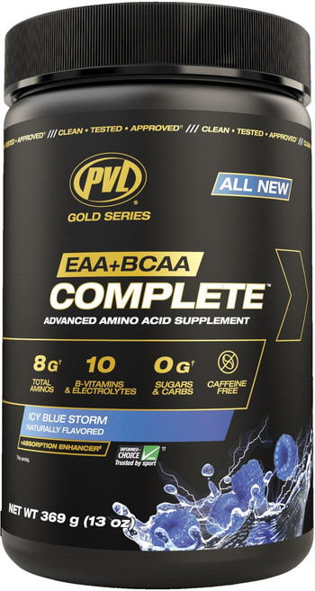 PURE VITA LABS EAA&BCAA綜合配方粉 冰藍風暴口味, 1罐, 369g