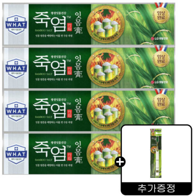 죽염 잇몸고 치약 + 죽염 잇몸칫솔, 120g, 4개