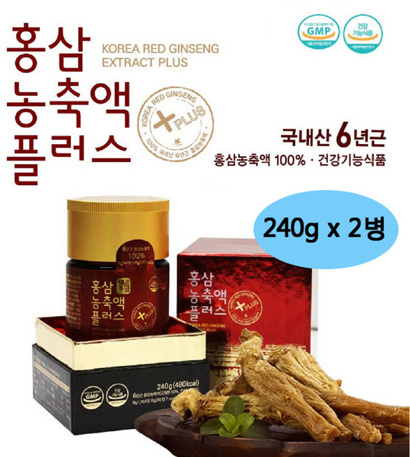 대동고려삼 홍삼농축액플러스(240gx2병) 6년근홍삼농축액 면역력에도움줄수있음, 1개, 240g