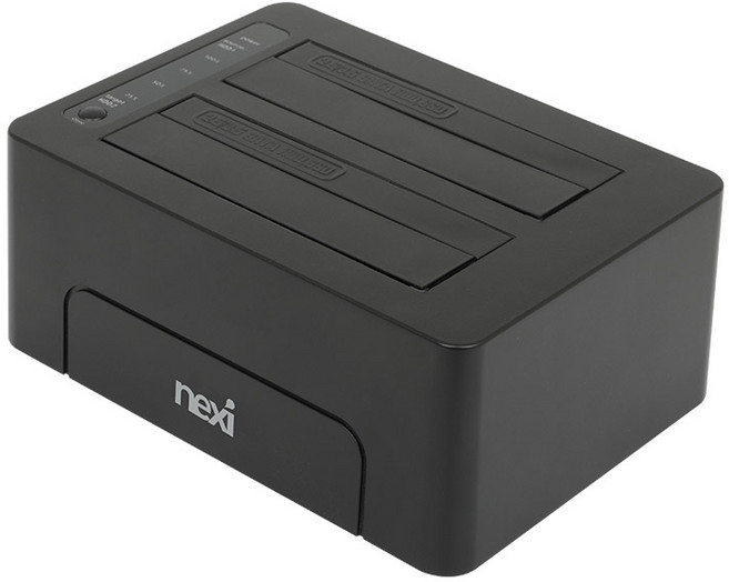 넥시 하드 도킹스테이션 2베이 하드복사기 외장하드 케이스 클론 HDD, 1개, NX-HDS3082
