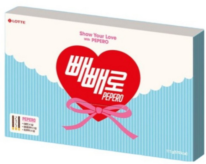빼빼로 111g + 편지봉투 세트, 10개