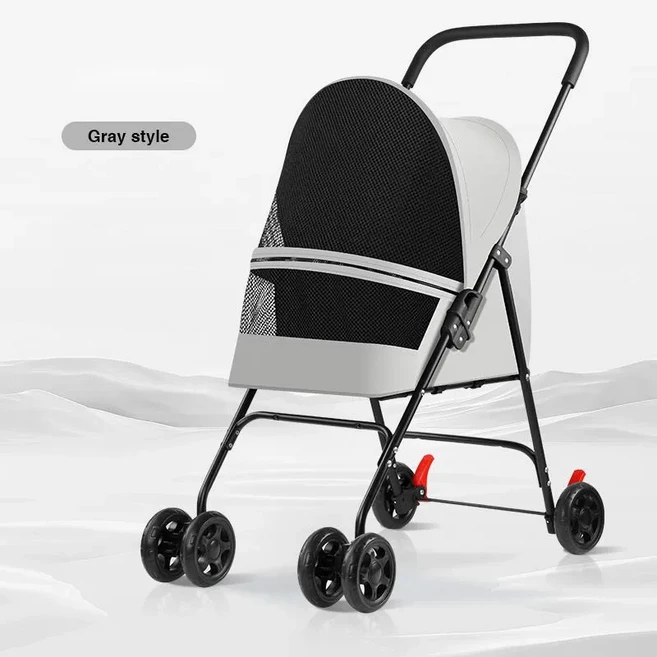 애완 동물 카트 개 고양이 대형 개 소형 개 야외 애완 동물 자동차 야외 여행용 경량 및 접이식, 1, 13 M01 Gray