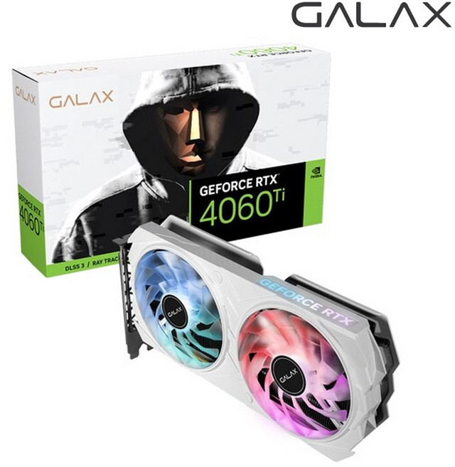 갤럭시 GALAX 지포스 RTX 4060 Ti EX WHITE OC D6 8GB