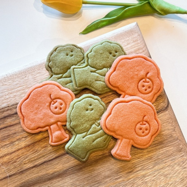 나무 쿠키커터 쿠키틀 홈베이킹틀 도구 제작, 1. 사과나무, 1개