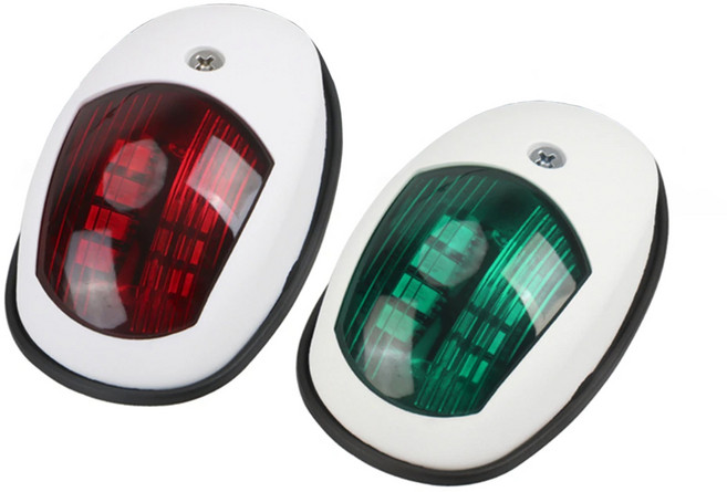 데일리쇼핑 요트 LED 돔타입 12-30V 항해등 보트 수상레저 양현등 안개등 양색등 크루즈, 돔타입항해등화이트(레드1개)