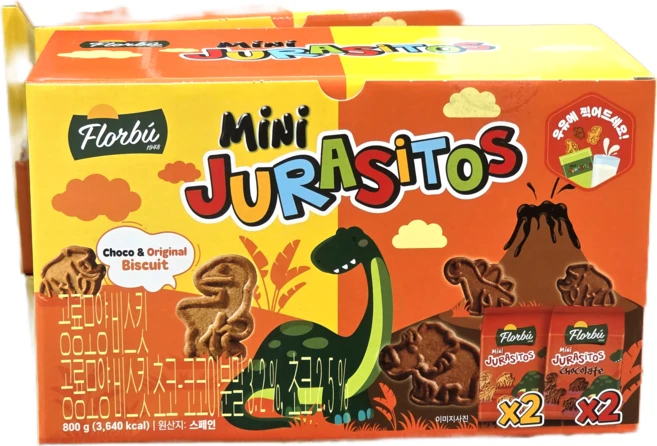 공룡 모양 비스킷 어린이 간식, 200g, 4개 - 쿠팡