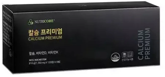 뉴트리코어 WCS 칼슘 프리미엄 비타민D 162g, 120정, 5개 - 쿠팡
