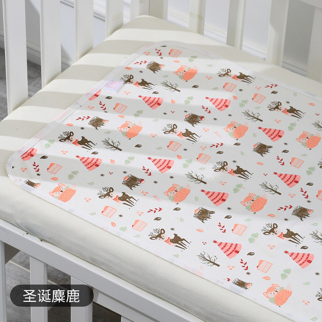 嬰兒防水隔尿墊 聖誕麋鹿圖案, 聖誕麋鹿,100*56, 1個