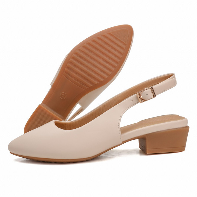 엠프리스 발편한 스틸레토 슬링백힐 여성 샌들 면접 승무원 발볼넒은 푹신한 여자 구두 유니화