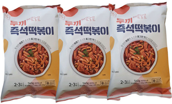 두끼 즉석떡볶이, 560g, 3개