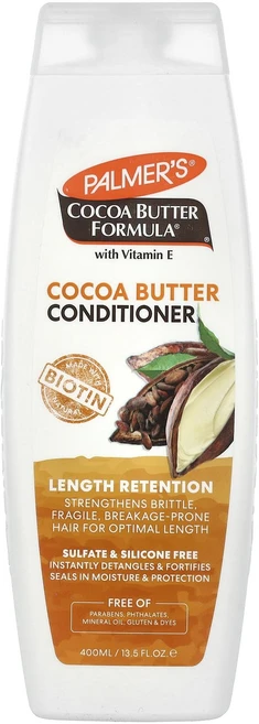 Palmer's Cocoa Butter Formula 비타민E 함유 렝스 리텐션 컨디셔너 400ml(13.5fl oz), PalmersCocoaButterFormula비타민E함, 1개, 400ml - 쿠팡