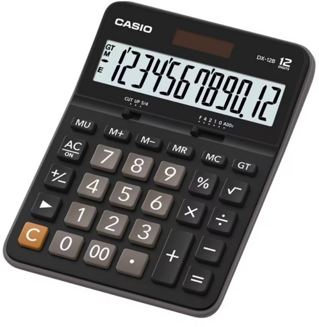 CASIO DX-120B 商務型計算機 12位數顯示 清晰螢幕 耐用材質, DX-120B, 塑膠面板, 1個