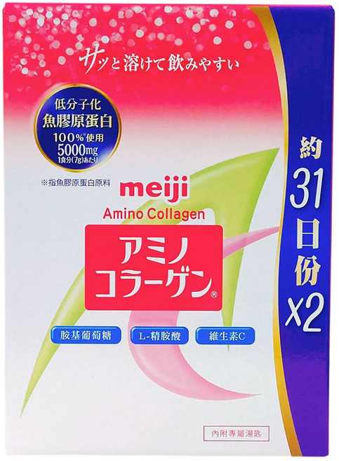 meiji Amino Collagen 膠原蛋白粉 434公克 (217公克X2袋), 434g, 1套