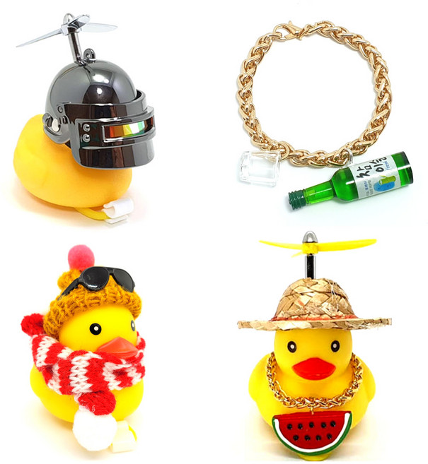 머스트해브템 LED 러버덕 라이트 자전거 오토바이 킥보드 악세사리, 산타목도리(빨+흰), 1개