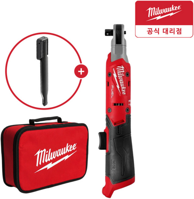 밀워키 M12 FIR38G2-0B0 12V FUEL 충전 라쳇 10MM 3/8인치 베어툴, 1개