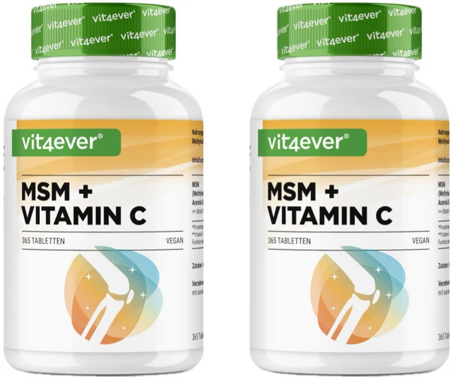 Vit4ever 비트포에버 MSM 2000mg 비타민C 365정 X2개 - 쿠팡