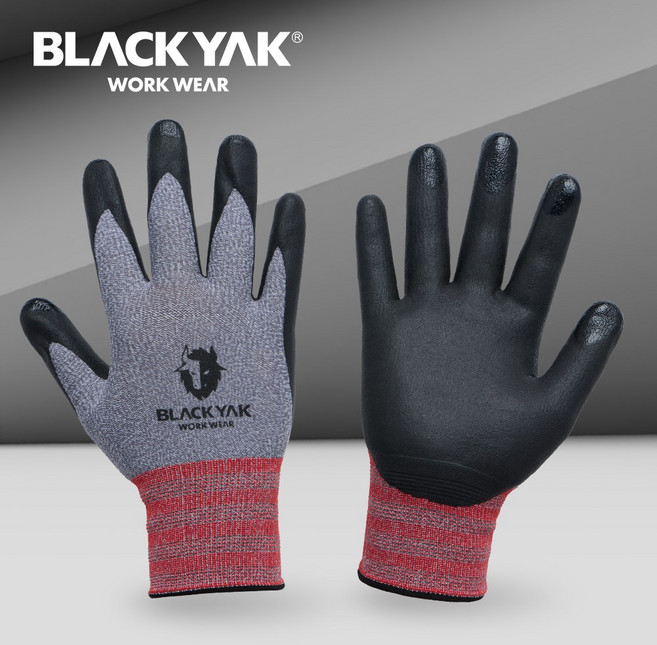 블랙야크 작업용 NBR 코팅장갑, 10개, 일반 L
