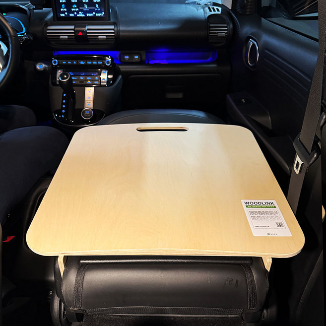 우드링크 캐스퍼 전용 등받이 테이블 차량용식탁 조수석 운전석, 네추럴, 1개