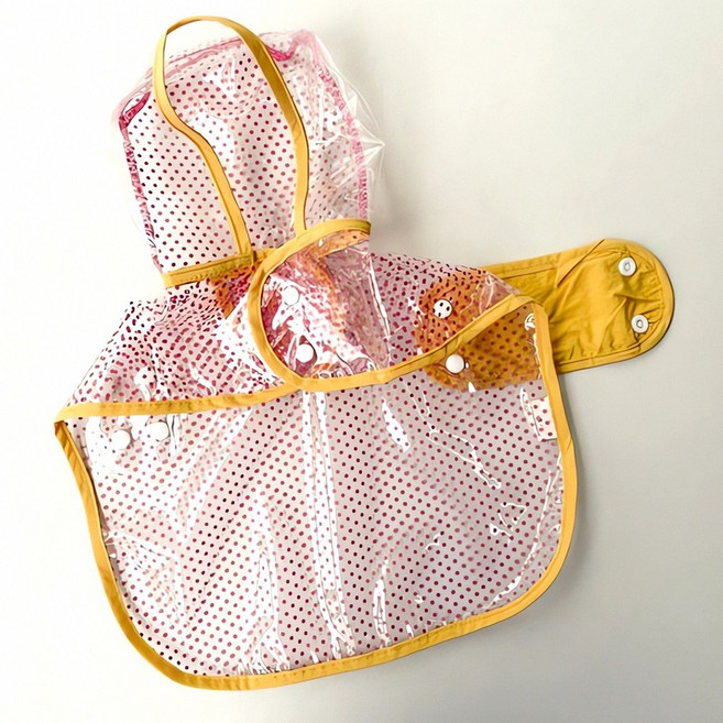 강아지 비닐 우비 2XL 레인코트 펫 우산 방수 옷 보호복 애완동물 비옷 커버 레인 웨어, 블랙