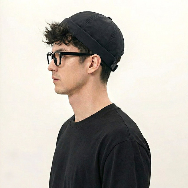 베이직 와치캡 빅사이즈 대두 캡없는모자 숏챙 남자 여자 여름 기본 무지 스트릿 모자