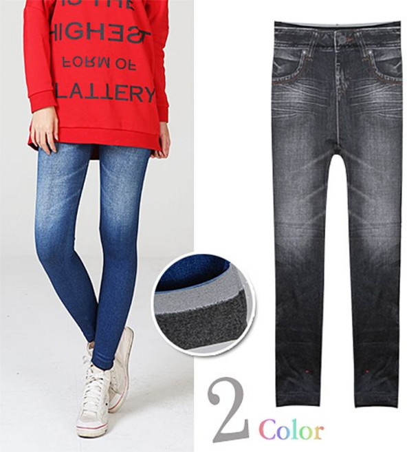 엠보워싱 기모 청레깅스 JE-2904