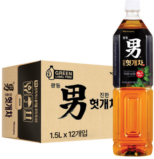 광동 진한 헛개차 /음료/음료수/차/광동직송, 1.5L, 12개